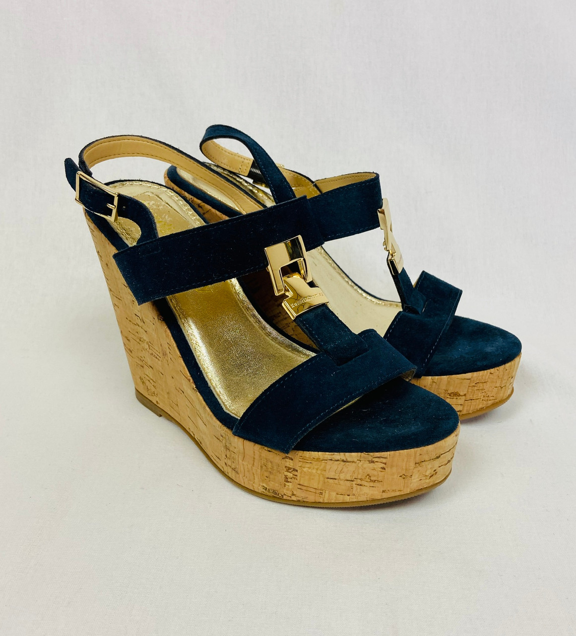 Russell Bromley Cork Wedges Pre Owned Designer Collections