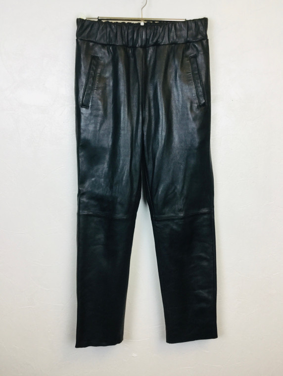 Stand Leather Joggers, Pre Owned Designer