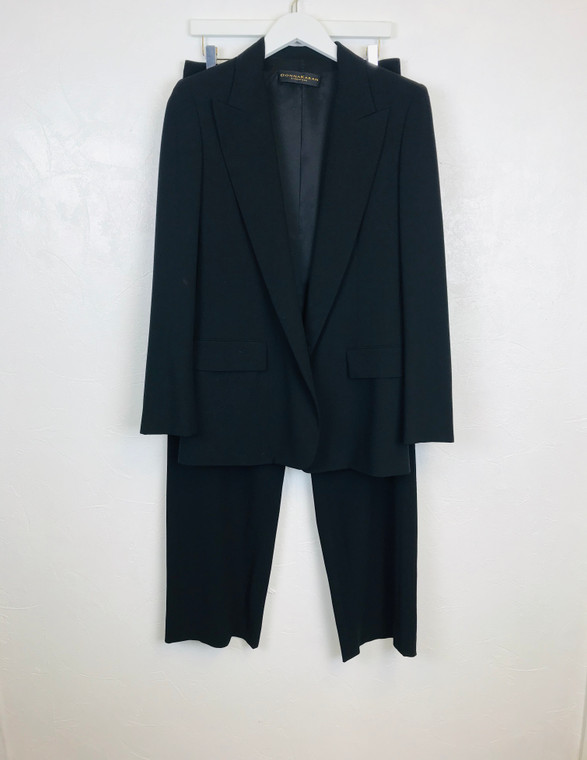 Donna Karan Wide leg trouser suit.  Pre-Owned Designer