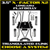 3.5" TJ X-Factor X2 Flat Belly Long Arm System