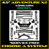 JLU 4.5" Adventure - X2 Diesel Long-Arm System
