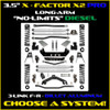 JLU 3.5" X - Factor X2 PRO "No-Limits" Diesel Long-Arm System
