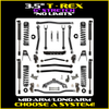 Rock Krawler 3.5" T-Rex w/ 6" Rear Stretch "No Limits" Hybrid System For Jeep Wrangler JL