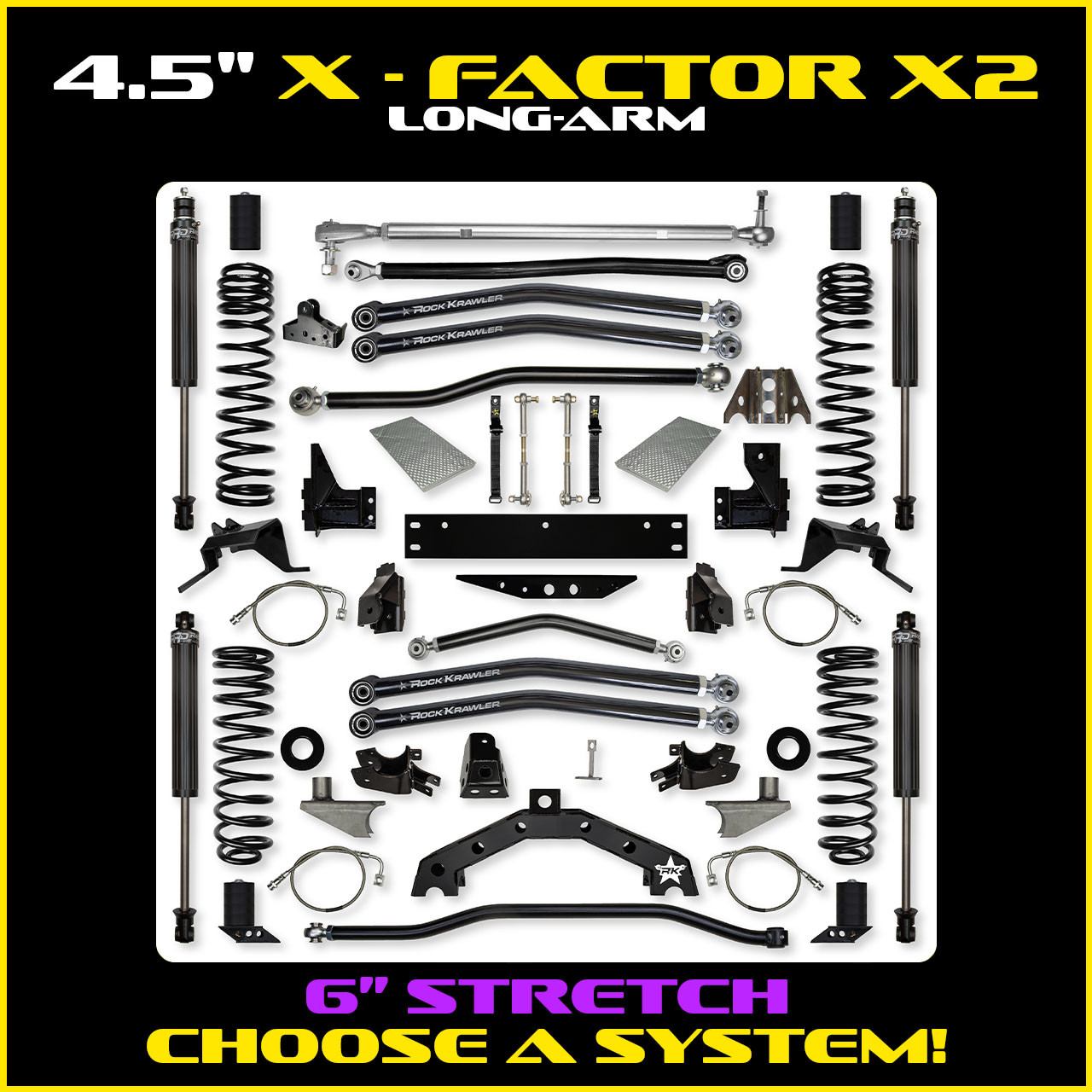 JLラングラー rock jock リアアッパーアーム CE-9807RLA - JL/JK Johnny Joint Rear Lower Control Arms