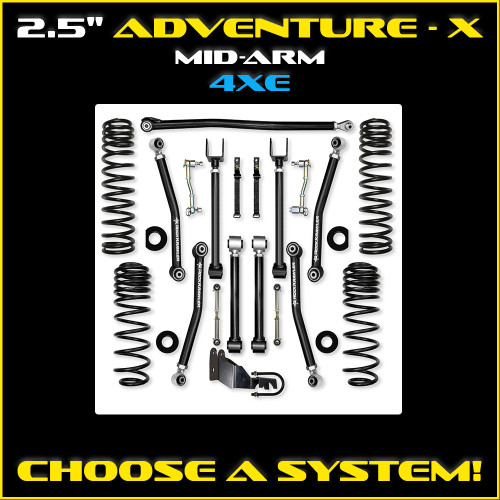 JLU 2.5" Adventure - X 4XE Mid-arm System