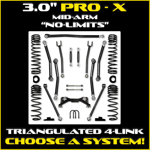 3.0" PRO - X "No-Limits"  Mid-Arm System