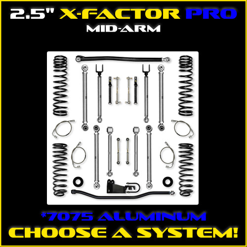 JK 2.5" X-Factor PRO Mid-arm System