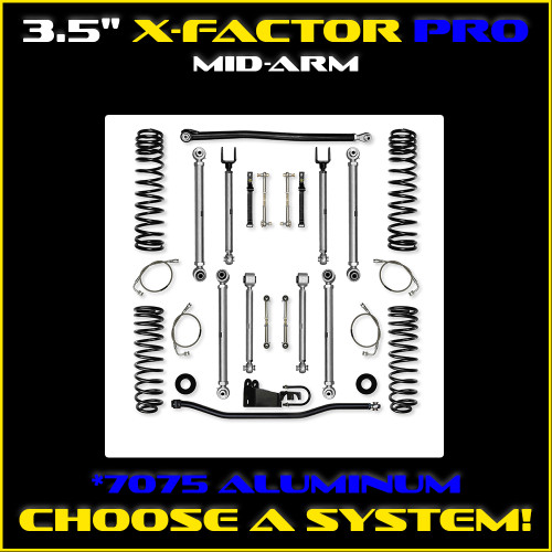 JK 3.5" X-Factor PRO Mid-arm System