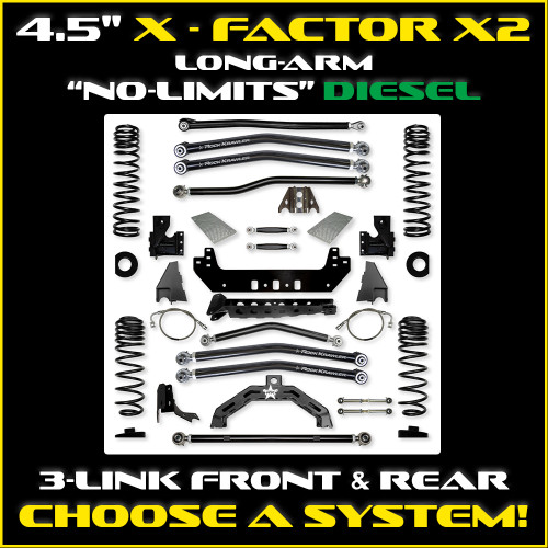 4.5" Diesel X-Factor X2 "No-Limits" Long-Arm System