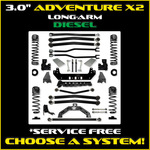 JT 3.0" Adventure - X2 Diesel Long-Arm System