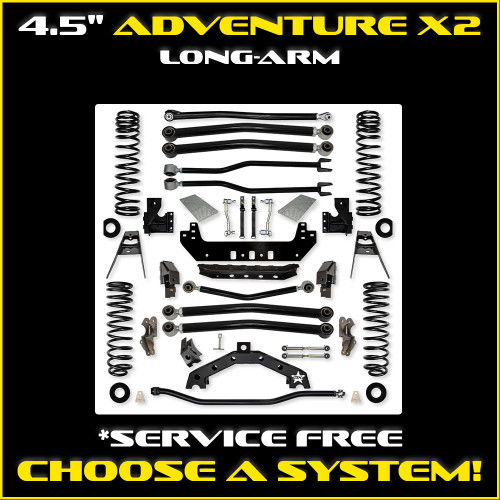 JLU 4.5" Adventure - X2 Long-Arm System