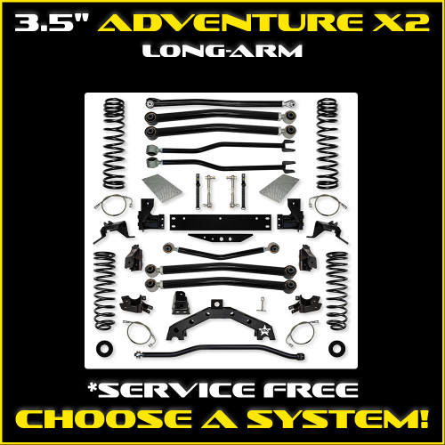 JK 3.5" Adventure - X2 Long-Arm System