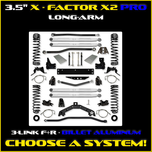 JK 3.5" X - Factor X2 PRO Long-Arm System