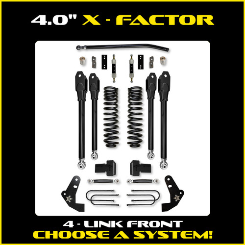 Rock Krawler 4.0" X-Factor Suspension System - 2011-2016 - F450 (Diesel)