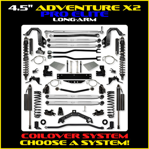 Rock Krawler 4.5" Adventure X2 PRO ELITE COILOVER Long-Arm Suspension System For Jeep Wrangler JKU