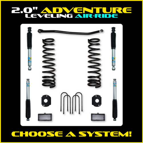 Rock Krawler 2.0" Adventure Leveling System (Rear Air Ride) For Ram 3500 HD - 2013-2018 (Diesel)
