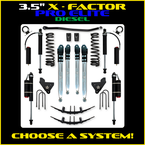 Rock Krawler 3.5" X- Factor Pro Elite Suspension System For Ram 3500 HD - 2013-Pres. (Diesel)