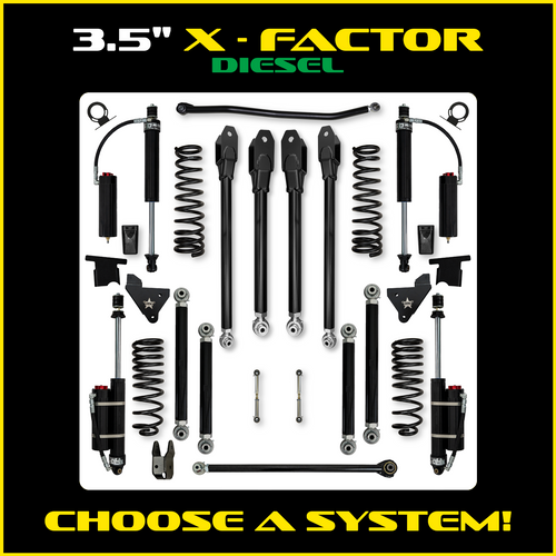 Rock Krawler 3.5" X-Factor Suspension System For Ram 2500 HD 4x4 2014-Pres. (Diesel)