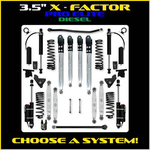 Rock Krawler 3.5" X-Factor PRO ELITE Suspension System For Ram 2500 HD 4x4 2014-Pres. (Diesel)