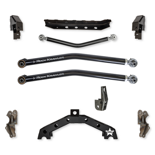 Rock Krawler X-Factor X2 w/ 6" Rear Stretch Long-Arm Rear Upgrade For Jeep Wrangler JL