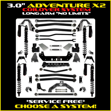 4.5 Inch X-Factor X2 Coilover Long-Arm Suspension System for Jeep Gladiator JT Gas Models Comp System Stage 2 Rock Krawler main image 0