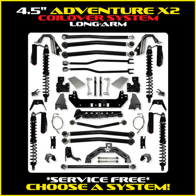 4.5 Inch X-Factor X2 Coilover Long-Arm Suspension System for Jeep Gladiator JT Diesel Models Comp Stage 1 Rock Krawler main image 1