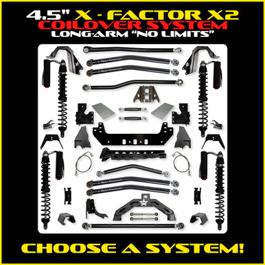 3.5 Inch X-Factor X2 Coilover Long-Arm Suspension System for Jeep Wrangler JLU Diesel Models Comp System Stage 2 Rock Krawler main image 1