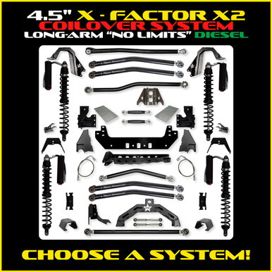 4.5 Inch Silverback Coilover No Limits Long-Arm Suspension System for Jeep Gladiator Gas Models Trail Runner System Stage 1 Rock Krawler main image 0