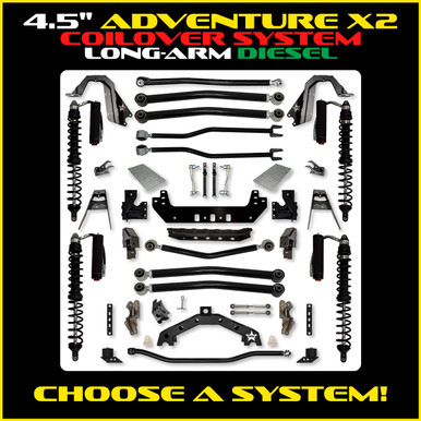 3.5 Inch X-Factor X2 Coilover Long-Arm Suspension System for Jeep Wrangler JLU Diesel Models Comp System Stage 2 Rock Krawler main image 0