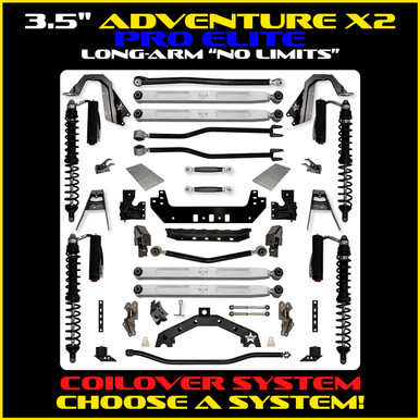 4.5 Inch X-Factor X2 Pro Elite Coilover No Limits Long-Arm Suspension System for Jeep Wrangler JLU Gas Models Trail Runner System Stage 1 Rock Krawler main image 0