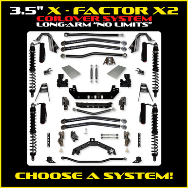 4.5 Inch Adventure X2 Coilover No Limits Long-Arm Suspension System for Jeep Wrangler JL Gas Models Comp Stage 1 Rock Krawler main image 0