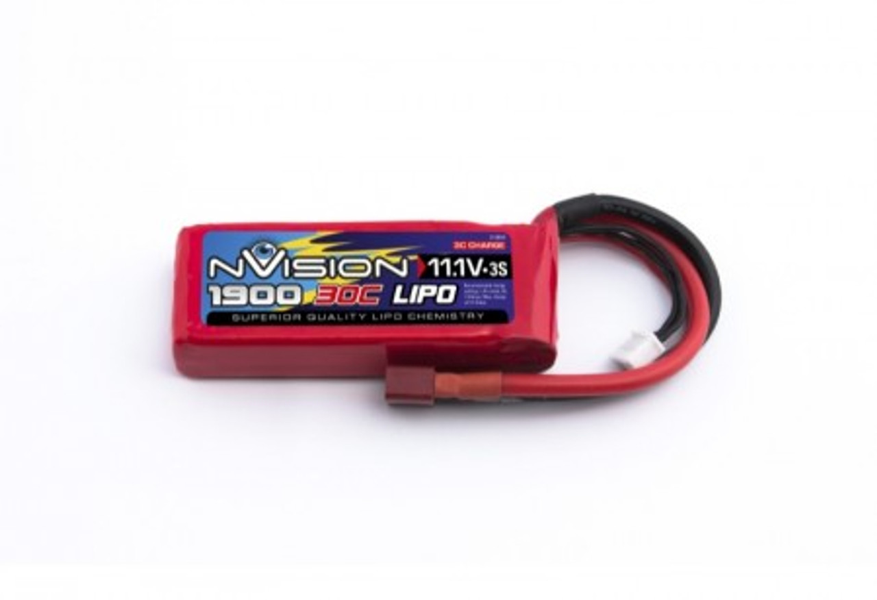 nVision Lipo 1900mah 11.1v 30c 3s Deans