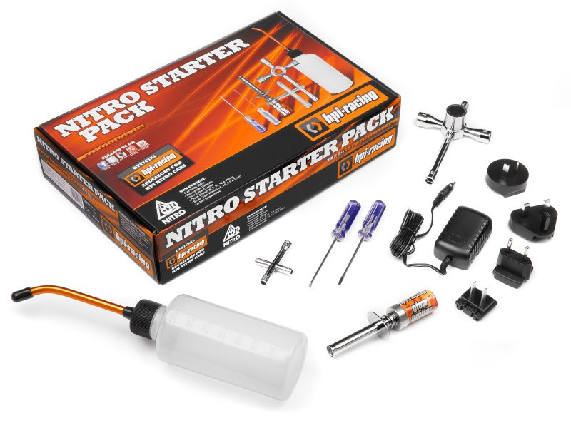 1/8 Nitro RC E-Starter (Wolunstart) - Fits HPI 4.6/5.9 & LRP Pull Start Replacement For Cars, Trucks, Boats