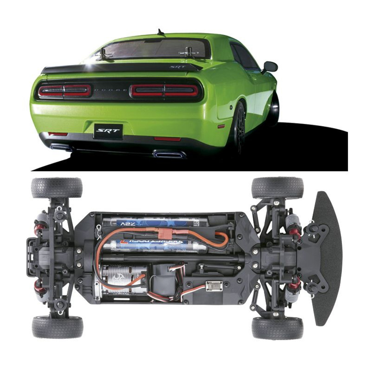 Kyosho 1/10 Fazer VEi Brushless - 2015 Dodge Challenger SRT (Green