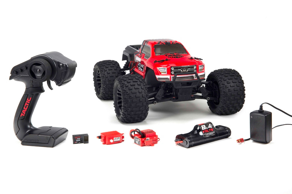 ARRMA GRANITE 4X4 MONSTER TRUCK, RED/BLACK WITH BATTERY & CHARGER