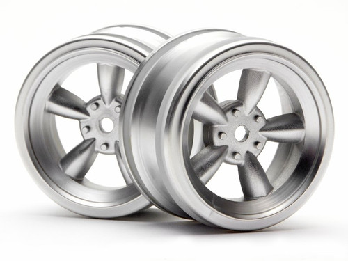 HPI 3815 - Vintage 5 Spoke Wheel 26mm Matte Chrome 0mm Offset 