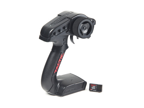 The TTX300 radio system will provide fast and consistent control for your ARRMA vehicle. Using 2.4Ghz technology, your ARRMA vehicle is controlled by a wheel and trigger style radio transmitter. 

 Ideal for new RC users and experienced bashing fans alike. Adjustable steering and throttle trim will allow you to easily tune your control experience to suit your individual needs.
