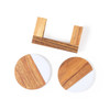 COASTER SET of 2 on a stand made of acacia wood and marble extract ECO FRIENDLY