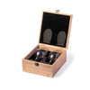 WINE SET including 2 x glasses corkscrew packed in a bamboo case with die cut sections NEIDER