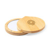 Cosmetic pocket mirror made from bamboo with magnetic closure Susil