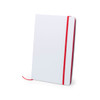 Notebook A5 white cover with coloured paper edge