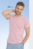 T-shirt Men's round neck striped pattern combed cotton MILES