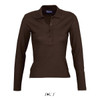 Polo shirt women's long sleeve 100% combed ring spun cotton PODIUM