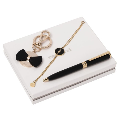 Set Beaubourg Black (ballpoint pen, key ring & bracelet)