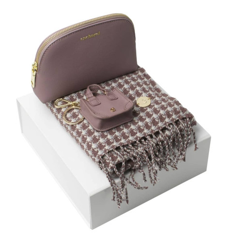 Set Cacharel Taupe (key ring, scarve & small dressing-case)