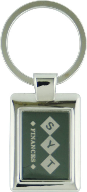 key ring metal with black insert Nicholas