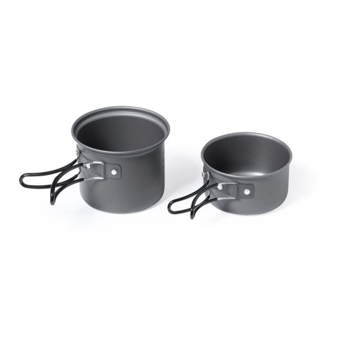 CAMPING SET - with pot, saucepan, spoon, knife and fork SONDIC