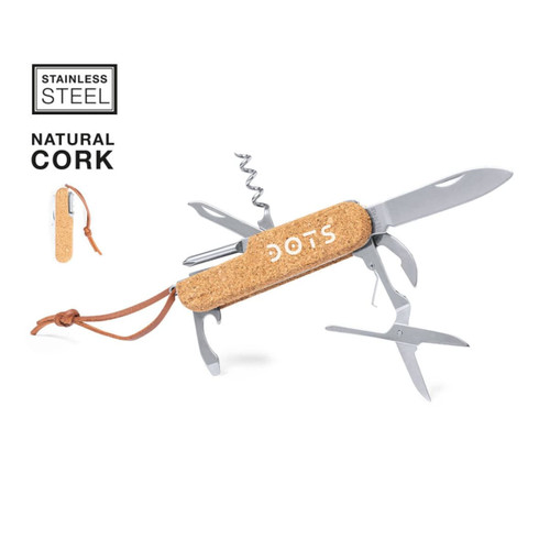 POCKET KNIFE Multi function with cork handle BRICA