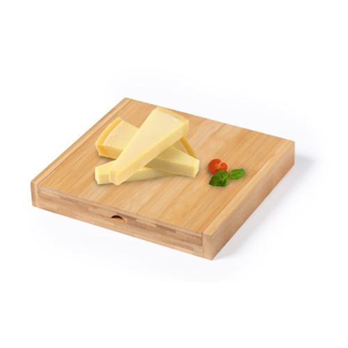 CHEESE BOARD and KNIFE SET folding box style bamboo