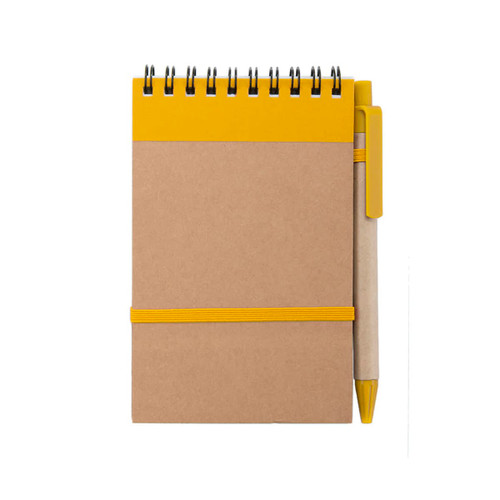 Notebook pocket size with pen - Made from Recycled cardboard ECO FRIENDLY